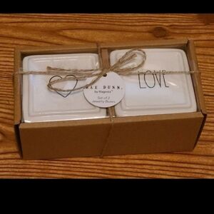 Rae Dunn Heart Love Trinket Box Set